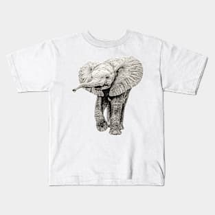 Cute Baby Elephant Picture Kids T-Shirt